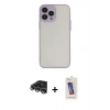MARSİLYAN™- iPhone 14 Pro Max Kılıf Ahenk Çizgi Serisi - Siyah Joko 5D Cam + Raze Metal Kamera Lens - GS