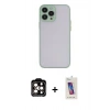 MARSİLYAN™- iPhone 14 Pro Max Kılıf Ahenk Çizgi Serisi - Siyah Joko 5D Cam + PVD Metal Kamera Lens - TU