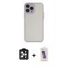 MARSİLYAN™- iPhone 14 Pro Max Kılıf Ahenk Çizgi Serisi - Siyah Joko 5D Cam + PVD Metal Kamera Lens - TU