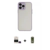 MARSİLYAN™- iPhone 14 Pro Max Kılıf Ahenk Çizgi Serisi - Siyah Joko Magic 5D Hayalet Cam + Bilvis Titan Kamera Lens - GD