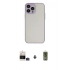 MARSİLYAN™- iPhone 14 Pro Max Kılıf Ahenk Çizgi Serisi - Siyah Joko Magic 5D Hayalet Cam + Bilvis Titan Kamera Lens - GS