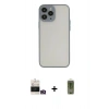 MARSİLYAN™- iPhone 14 Pro Max Kılıf Ahenk Çizgi Serisi - Siyah Joko Magic 5D Hayalet Cam + Bilvis Titan Kamera Lens - GD