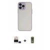 MARSİLYAN™- iPhone 14 Pro Max Kılıf Ahenk Çizgi Serisi - Siyah Joko Magic 5D Hayalet Cam + Bilvis Titan Kamera Lens - DNMR