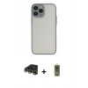 MARSİLYAN™- iPhone 14 Pro Max Kılıf Ahenk Çizgi Serisi - Siyah Joko Magic 5D Hayalet Cam + Raze Metal Kamera Lens - GD