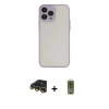 MARSİLYAN™- iPhone 14 Pro Max Kılıf Ahenk Çizgi Serisi - Siyah Joko Magic 5D Hayalet Cam + Raze Metal Kamera Lens - GD