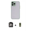 MARSİLYAN™- iPhone 14 Pro Max Kılıf Ahenk Çizgi Serisi - Siyah Joko Magic 5D Hayalet Cam + Turuncu PVD Metal Kamera Lens