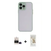 MARSİLYAN™- iPhone 14 Pro Max Kılıf Ahenk Çizgi Serisi - Siyah Mat Seramik Nano Ekran Koruyucu + Bilvis Titan Kamera Lens - SH