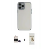 MARSİLYAN™- iPhone 14 Pro Max Kılıf Ahenk Çizgi Serisi - Siyah Mat Seramik Nano Ekran Koruyucu + Bilvis Titan Kamera Lens - SH