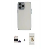 MARSİLYAN™- iPhone 14 Pro Max Kılıf Ahenk Çizgi Serisi - Siyah Mat Seramik Nano Ekran Koruyucu + Derin Mor Bilvis Titan Kamera Lens