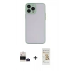 MARSİLYAN™- iPhone 14 Pro Max Kılıf Ahenk Çizgi Serisi - Siyah Mat Seramik Nano Ekran Koruyucu + Derin Mor Bilvis Titan Kamera Lens