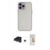 MARSİLYAN™- iPhone 14 Pro Max Kılıf Ahenk Çizgi Serisi - Siyah Mat Seramik Nano Ekran Koruyucu + Raze Metal Kamera Lens - GS
