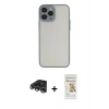 MARSİLYAN™- iPhone 14 Pro Max Kılıf Ahenk Çizgi Serisi - Siyah Mat Seramik Nano Ekran Koruyucu + Raze Metal Kamera Lens - GS