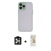 MARSİLYAN™- iPhone 14 Pro Max Kılıf Ahenk Çizgi Serisi - Siyah Mat Seramik Nano Ekran Koruyucu + PVD Metal Kamera Lens - TU
