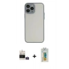 MARSİLYAN™- iPhone 14 Pro Max Kılıf Ahenk Çizgi Serisi - Siyah Polymer Nano Ekran Koruyucu + Bilvis Titan Kamera Lens - GS