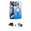 MARSİLYAN™- iPhone 14 Pro Max Kılıf Ahenk Doku Özel Seri - Siyah 3D Antistatik Cam Ekran Koruyucu + Gold Raze Metal Kamera Lens