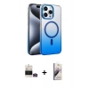 MARSİLYAN™- iPhone 14 Pro Max Kılıf Ahenk Doku Özel Seri - Siyah Bilvis 3D Mat Cam Ekran Koruyucu + Bilvis Titan Kamera Lens - GD
