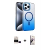 MARSİLYAN™- iPhone 14 Pro Max Kılıf Ahenk Doku Özel Seri - Siyah Bilvis 3D Mat Cam Ekran Koruyucu + Bilvis Titan Kamera Lens - SH