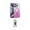 MARSİLYAN™- iPhone 14 Pro Max Kılıf Ahenk Doku Özel Seri - Siyah Bilvis Hayalet Cam Ekran Koruyucu