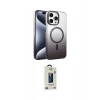 MARSİLYAN™- iPhone 14 Pro Max Kılıf Ahenk Doku Özel Seri - Siyah Bilvis Hayalet Cam Ekran Koruyucu