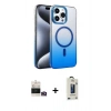 MARSİLYAN™- iPhone 14 Pro Max Kılıf Ahenk Doku Özel Seri - Siyah Bilvis Hayalet Cam Ekran Koruyucu + Bilvis Titan Kamera Lens - GD
