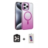 MARSİLYAN™- iPhone 14 Pro Max Kılıf Ahenk Doku Özel Seri - Siyah Joko 5D Cam + PVD Metal Kamera Lens - TU