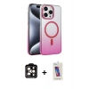 MARSİLYAN™- iPhone 14 Pro Max Kılıf Ahenk Doku Özel Seri - Siyah Joko 5D Cam + PVD Metal Kamera Lens - TU