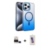 MARSİLYAN™- iPhone 14 Pro Max Kılıf Ahenk Doku Özel Seri - Siyah Joko 5D Cam + Siyah Bilvis Titan Kamera Lens