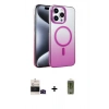 MARSİLYAN™- iPhone 14 Pro Max Kılıf Ahenk Doku Özel Seri - Siyah Joko Magic 5D Hayalet Cam + Bilvis Titan Kamera Lens - SH