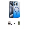 MARSİLYAN™- iPhone 14 Pro Max Kılıf Ahenk Doku Özel Seri - Siyah Joko Magic 5D Hayalet Cam + Bilvis Titan Kamera Lens - SH