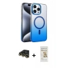 MARSİLYAN™- iPhone 14 Pro Max Kılıf Ahenk Doku Özel Seri - Siyah Mat Seramik Nano Ekran Koruyucu + Raze Metal Kamera Lens - GD
