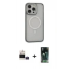 MARSİLYAN™- iPhone 14 Pro Max Kılıf Ahenk Form Serisi - Şeffaf 360 Full Body Arka Koruyucu + Bilvis Titan Kamera Lens - DNMR