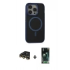 MARSİLYAN™- iPhone 14 Pro Max Kılıf Ahenk Form Serisi - Şeffaf 360 Full Body Arka Koruyucu + Raze Metal Kamera Lens - GD
