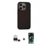 MARSİLYAN™- iPhone 14 Pro Max Kılıf Ahenk Form Serisi - Şeffaf 360 Full Body Arka Koruyucu + Bilvis Titan Kamera Lens - SH