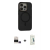 MARSİLYAN™- iPhone 14 Pro Max Kılıf Ahenk Form Serisi - Şeffaf Pasifik Cam Ekran Koruyucu + Bilvis Titan Kamera Lens - GS
