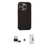 MARSİLYAN™- iPhone 14 Pro Max Kılıf Ahenk Form Serisi - Şeffaf Pasifik Cam Ekran Koruyucu + Bilvis Titan Kamera Lens - DNMR