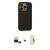 MARSİLYAN™- iPhone 14 Pro Max Kılıf Ahenk Form Serisi - Şeffaf Pasifik Cam Ekran Koruyucu + Bilvis Titan Kamera Lens - GD
