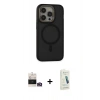 MARSİLYAN™- iPhone 14 Pro Max Kılıf Ahenk Form Serisi - Şeffaf Pasifik Cam Ekran Koruyucu + Bilvis Titan Kamera Lens - GD
