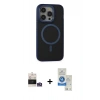 MARSİLYAN™- iPhone 14 Pro Max Kılıf Ahenk Form Serisi - Şeffaf Royal Nano Ekran Koruyucu + Bilvis Titan Kamera Lens - GS