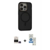 MARSİLYAN™- iPhone 14 Pro Max Kılıf Ahenk Form Serisi - Şeffaf Royal Nano Ekran Koruyucu + Bilvis Titan Kamera Lens - GS