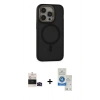 MARSİLYAN™- iPhone 14 Pro Max Kılıf Ahenk Form Serisi - Şeffaf Royal Nano Ekran Koruyucu + Bilvis Titan Kamera Lens - SH
