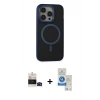 MARSİLYAN™- iPhone 14 Pro Max Kılıf Ahenk Form Serisi - Şeffaf Royal Nano Ekran Koruyucu + Bilvis Titan Kamera Lens - SH