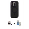 MARSİLYAN™- iPhone 14 Pro Max Kılıf Ahenk Form Serisi - Şeffaf Royal Nano Ekran Koruyucu + Bilvis Titan Kamera Lens - DNMR