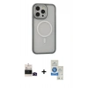 MARSİLYAN™- iPhone 14 Pro Max Kılıf Ahenk Form Serisi - Şeffaf Royal Nano Ekran Koruyucu + Bilvis Titan Kamera Lens - SH