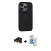 MARSİLYAN™- iPhone 14 Pro Max Kılıf Ahenk Form Serisi - Şeffaf Royal Nano Ekran Koruyucu + Raze Metal Kamera Lens - GD