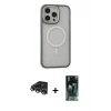 MARSİLYAN™- iPhone 14 Pro Max Kılıf Ahenk Form Serisi - Siyah 360 Mat Full Body Arka Koruyucu + Raze Metal Kamera Lens - GS