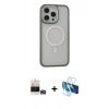 MARSİLYAN™- iPhone 14 Pro Max Kılıf Ahenk Form Serisi - Siyah 3D Antistatik Cam Ekran Koruyucu + Bilvis Titan Kamera Lens - GD