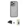 MARSİLYAN™- iPhone 14 Pro Max Kılıf Ahenk Form Serisi - Siyah 6D Mat Seramik Hayalet Nano Ekran Koruyucu + Raze Metal Kamera Lens - GS