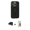 MARSİLYAN™- iPhone 14 Pro Max Kılıf Ahenk Form Serisi - Siyah 6D Mat Seramik Hayalet Nano Ekran Koruyucu + Raze Metal Kamera Lens - GS
