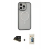 MARSİLYAN™- iPhone 14 Pro Max Kılıf Ahenk Form Serisi - Siyah 6D Mat Seramik Hayalet Nano Ekran Koruyucu + Raze Metal Kamera Lens - GD