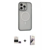 MARSİLYAN™- iPhone 14 Pro Max Kılıf Ahenk Form Serisi - Siyah Bilvis 3D Mat Cam Ekran Koruyucu + Bilvis Titan Kamera Lens - GD